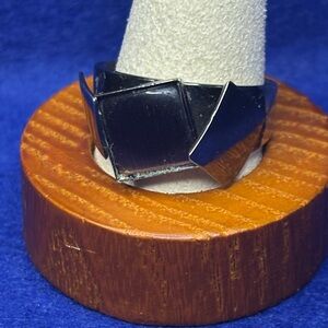 Christophe Poly Black Geometric Ring